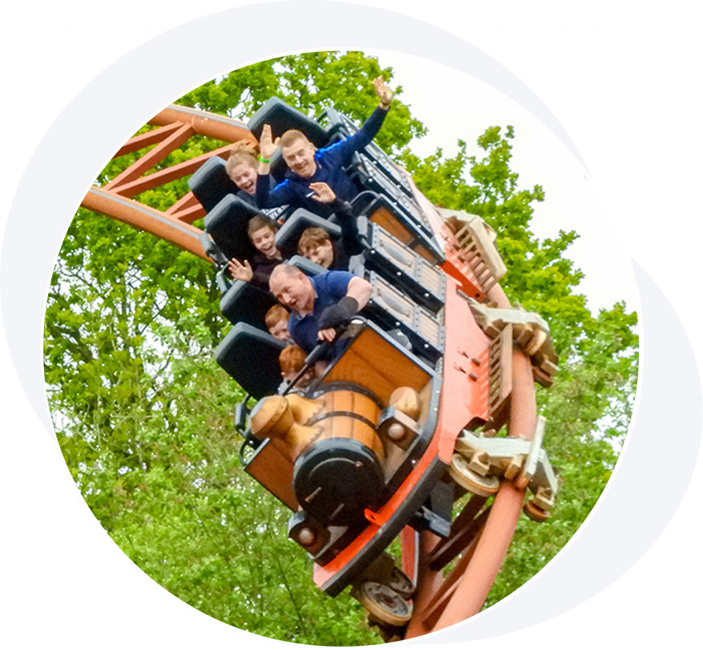 Cannonball Express rollercoaster Pleasurewood Hills theme park