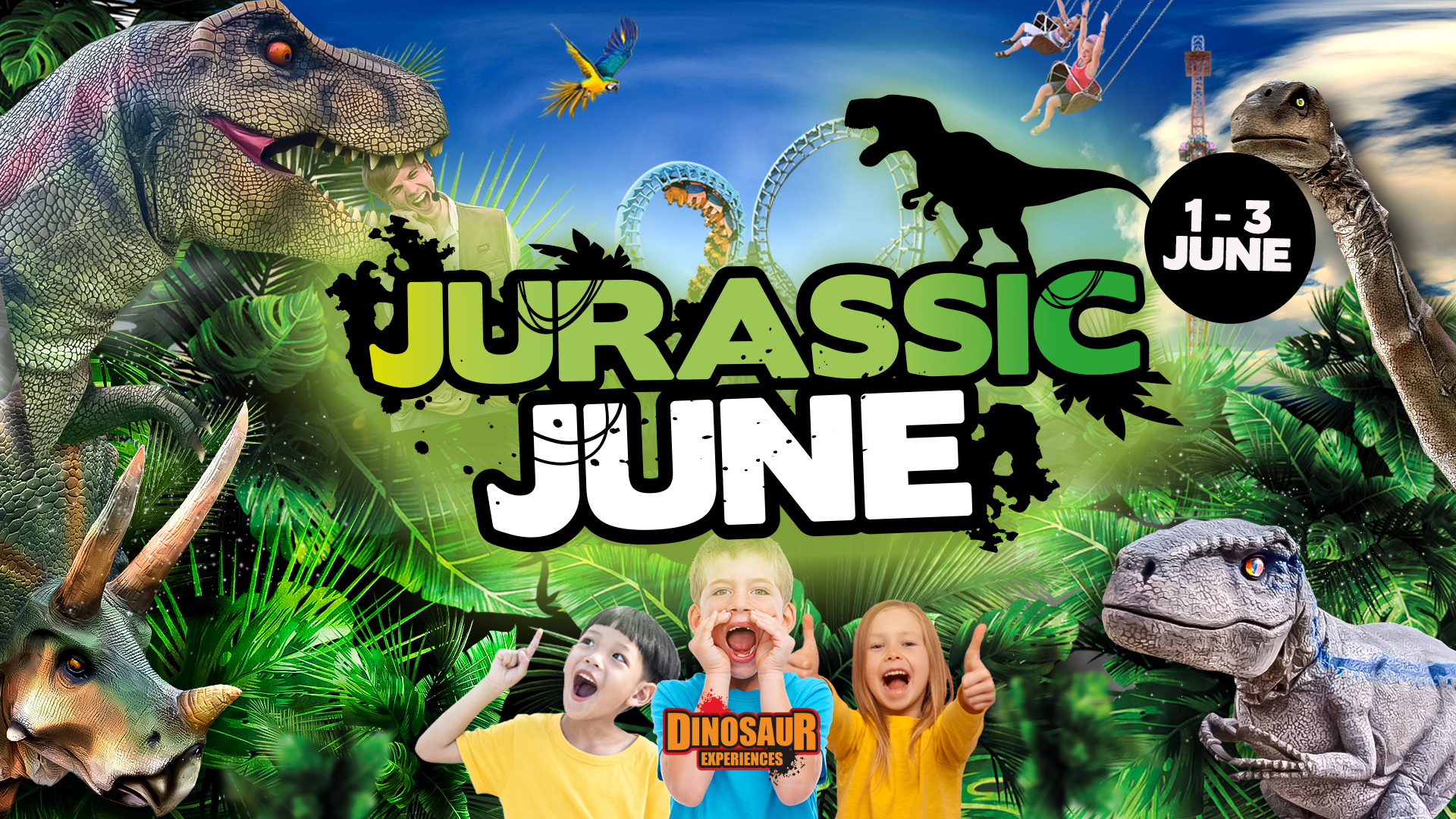 Dinosaurs at Pleasurewood Hills 1-3 June