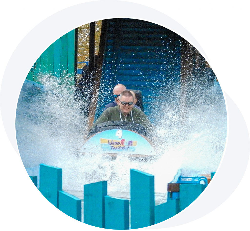 log flume Pleasurewood Hills Water Fun Factory